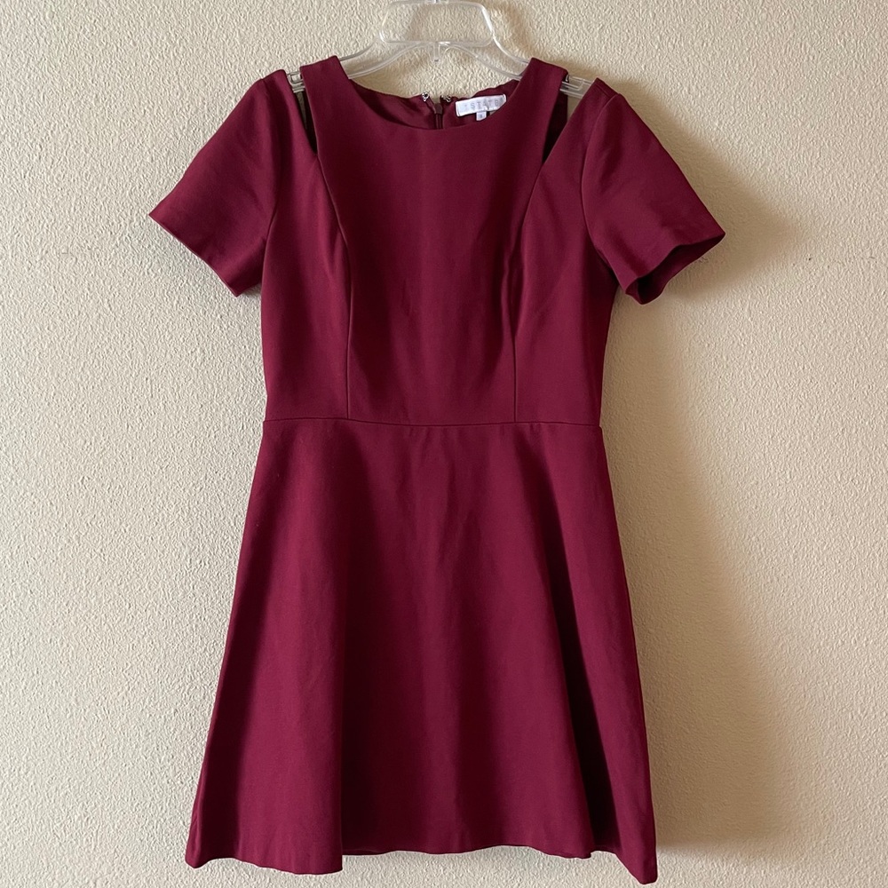1. State cold shoulder dress